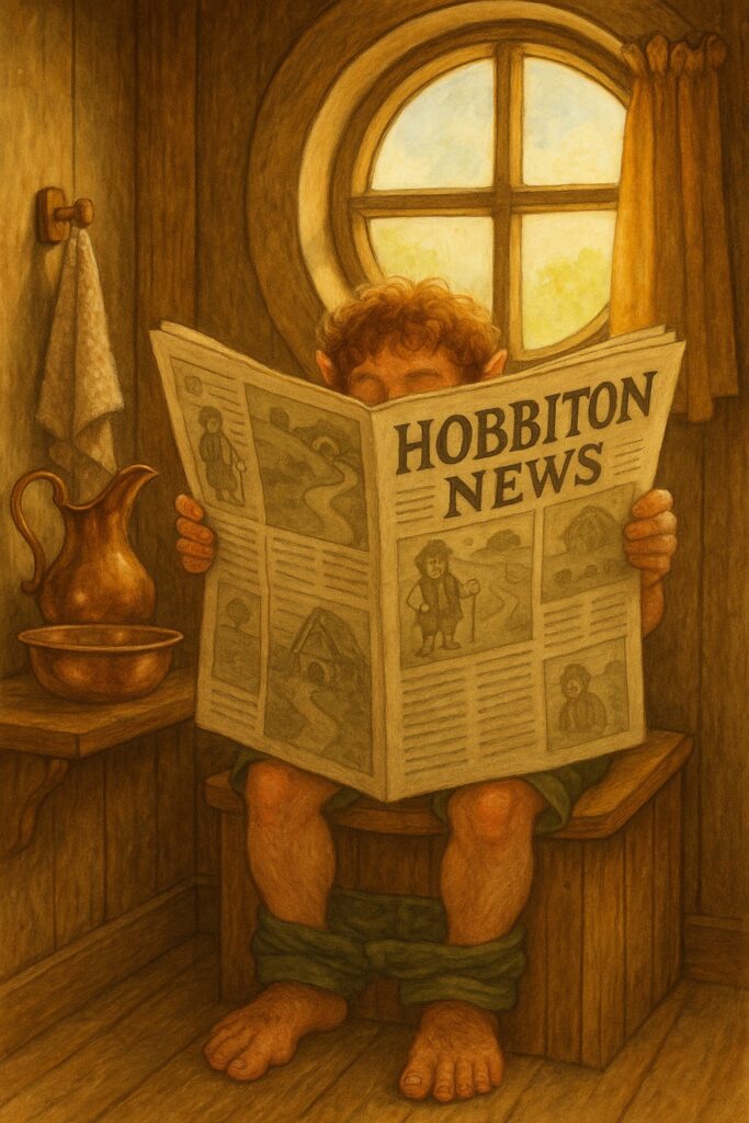 Hobbit na hobbickiej toalecie